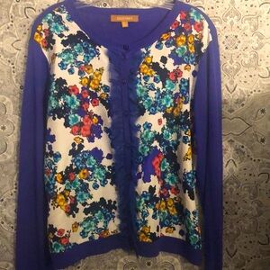 Colorful button down cardigan by ELLEN TRACY
